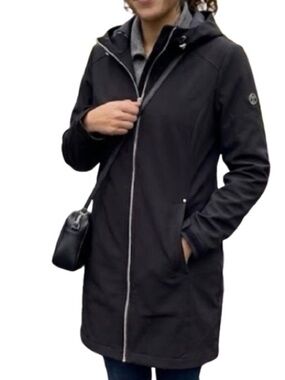 Calvin Klein Black Water Resistant Softshell Hooded Jacket - Fits like Medium